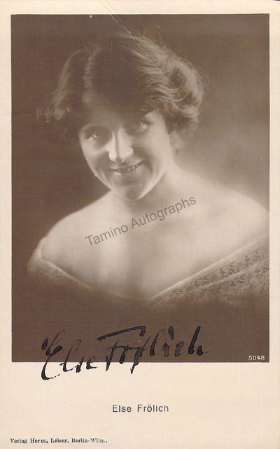 Frolich, Else - Signed Photograph