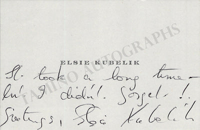 Kubelik (Morison), Elsie