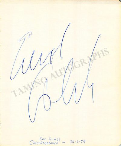 Gilels, Emil - Signed Album Page 1979