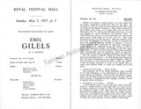 Gilels, Emil - Signed Program London 1957