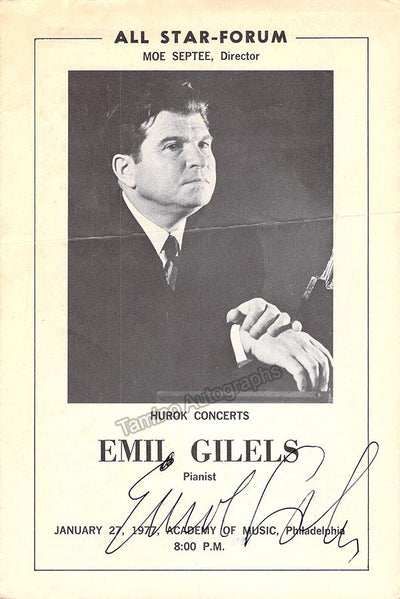 Gilels, Emil - Signed Photo 1977