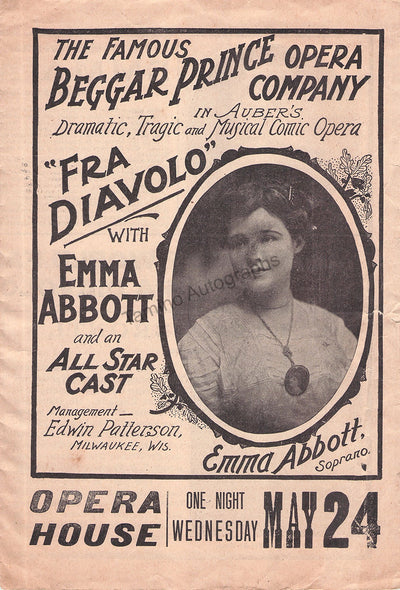 Abbott, Emma - Set of Two Recital Programs