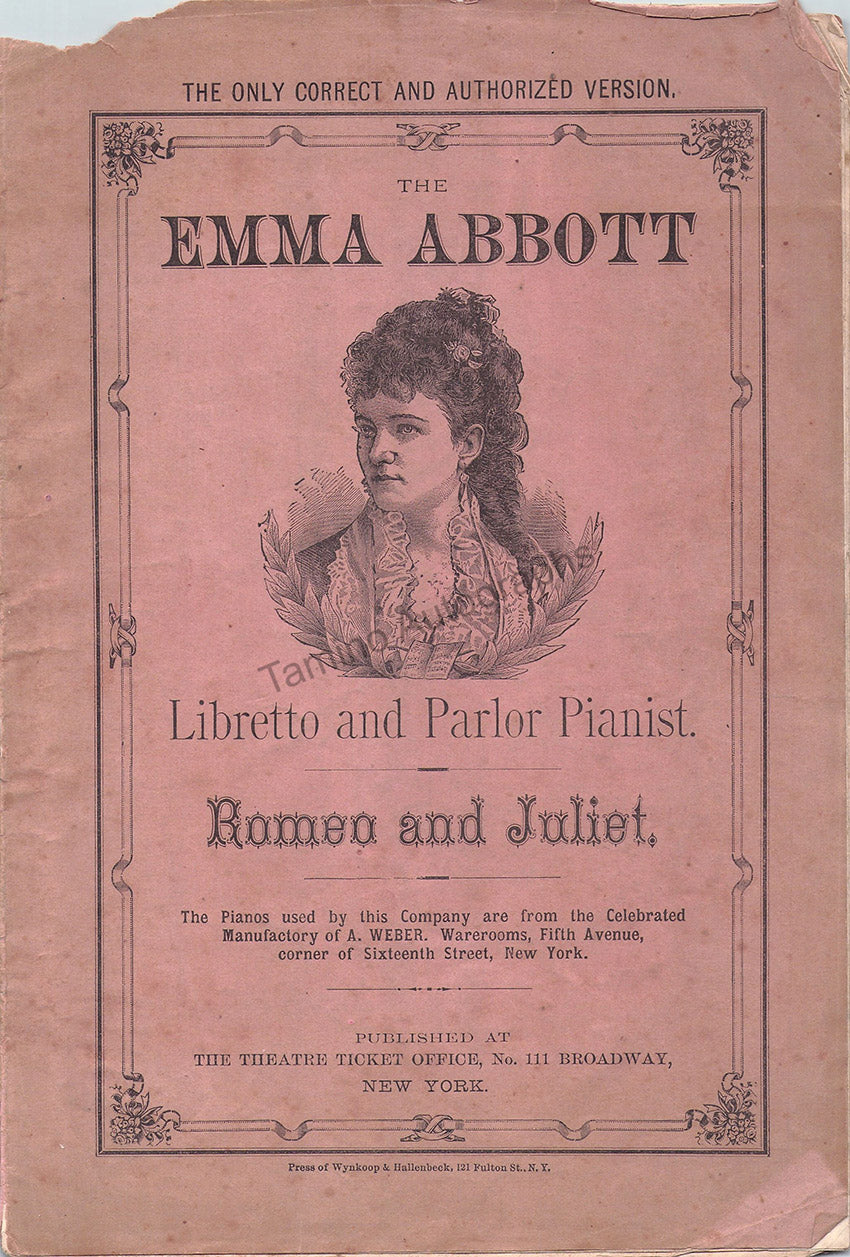Abbott, Emma - Set of Two Recital Programs