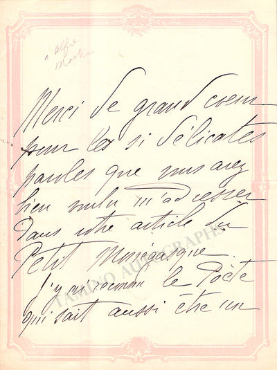 Calve, Emma - Autograph Note Signed