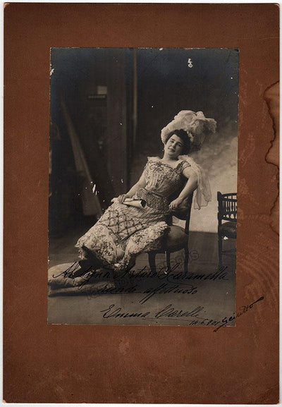 Carelli, Emma - Large Photograph Signed 1901