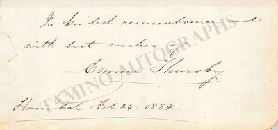 Thursby, Emma - Signed Album Page + Cabinet Photo