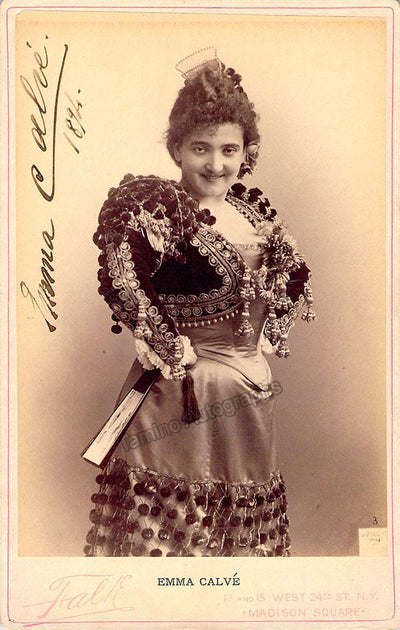 Calve, Emma - Signed Cabinet Photo in Carmen
