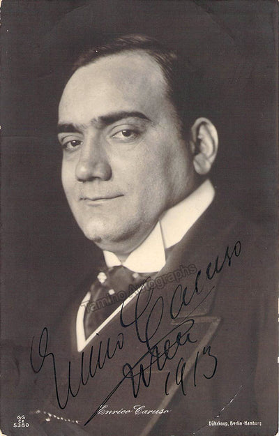 Caruso, Enrico - Signed Photo Postcard 1913