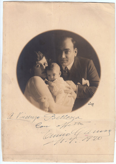 Caruso, Enrico - Signed Photograph with Family inscribed to Vincenzo Bellezza