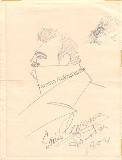Caruso, Enrico - Signed Self Caricature 1904