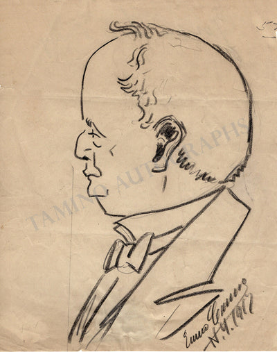 Caruso, Enrico - Signed Caricature 1917