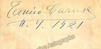 Caruso, Enrico - Signature and Photograph