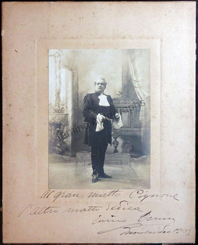 Caruso, Enrico - Large Signed Photo as Des Grieux (II)