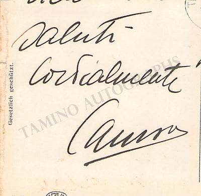 Caruso, Enrico - Signature Cut + Unsigned Photo in Samson et Dalila with Met Opera Program Clip
