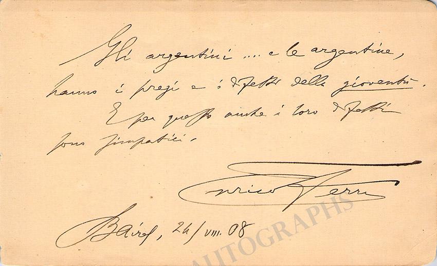 Caruso, Enrico - Signed Caricature - Tamino