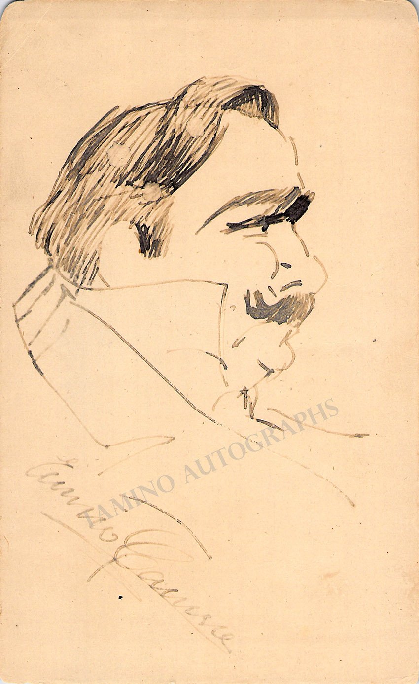 Caruso, Enrico - Signed Caricature