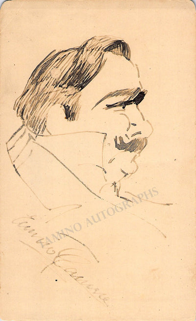 Caruso, Enrico - Signed Caricature