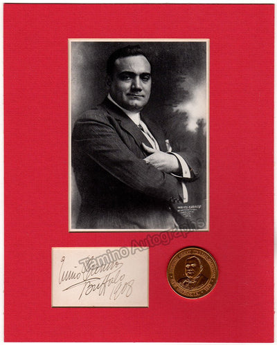 Caruso, Enrico - Signature Cut & Commemorative Medal