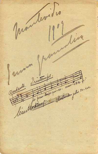 Cortinas, Cesar - Ferri, Enrico - Signed Album Page 1908-1909