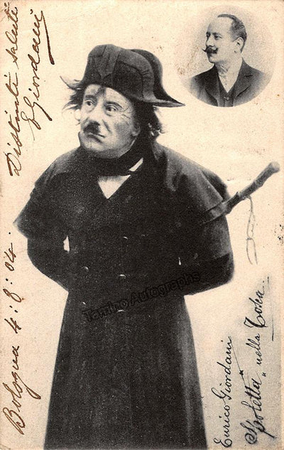 Giordano, Enrico - Signed Photo in Tosca, World Premiere 1900