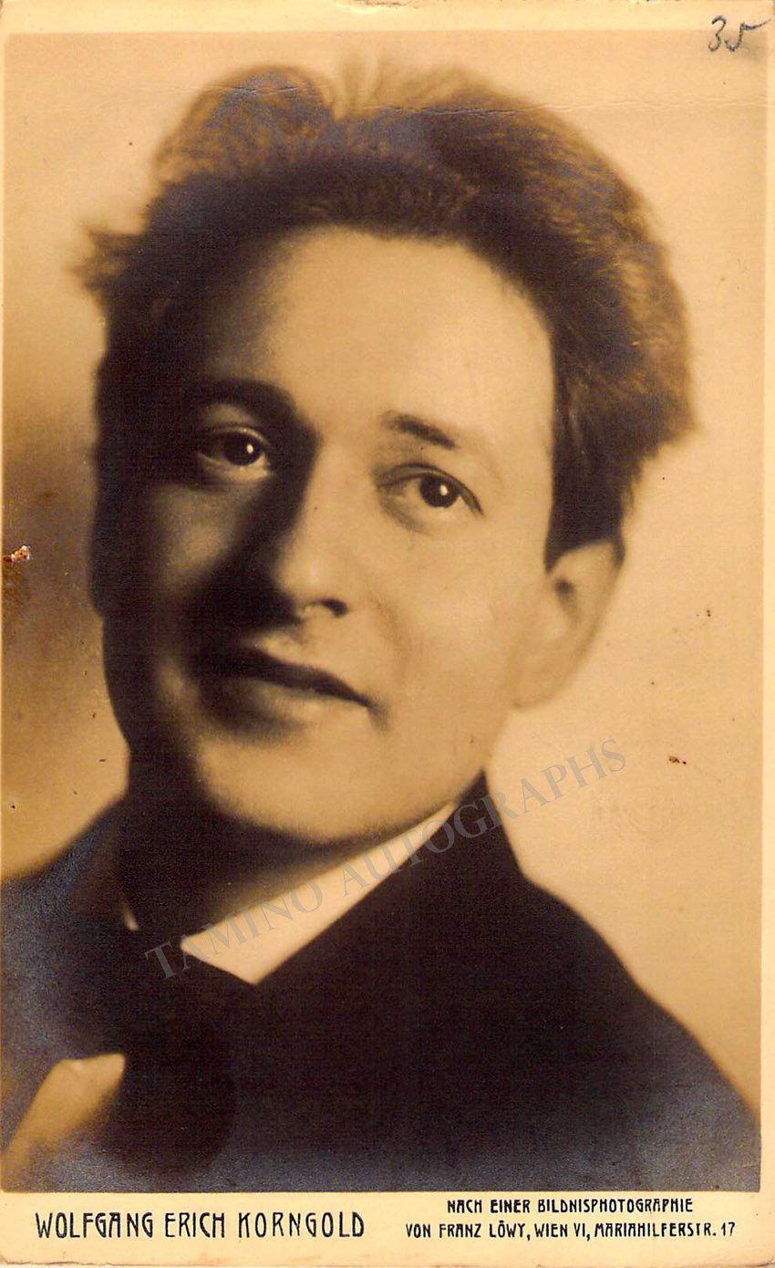 Korngold, Erich - Autograph Music Quote Signed "Die Tote Stadt" 1927 - Tamino