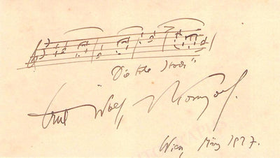 Korngold, Erich - Autograph Music Quote Signed "Die Tote Stadt" 1927