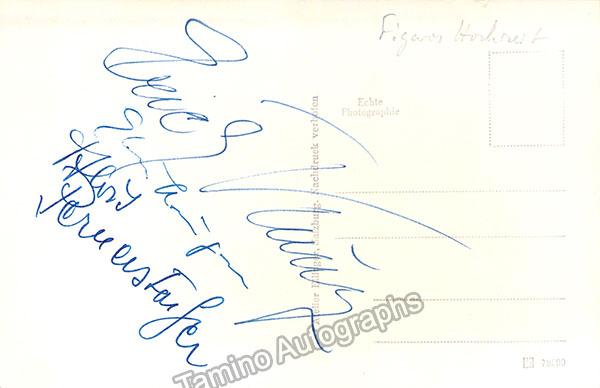 Hongen, Elisabeth - Kunz, Erich - Pernerstorfer, Alois - Triple Signed Photo in Nozze di Figaro - Tamino