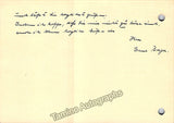 Berger, Erna - Autograph Note Signed