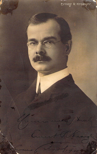 Kroeger, Ernest - Signed Photograph
