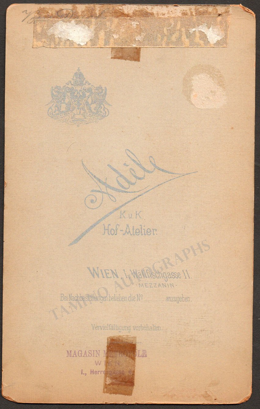 Dyck, Ernest van - Signed Cabinet Photo in Manon 1895 - Tamino