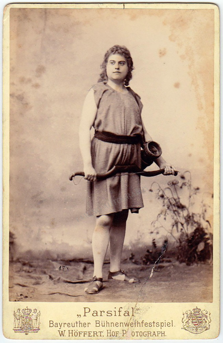 Dyck, Ernst van - Cabinet photo as Parsifal, Bayreuth 1880s