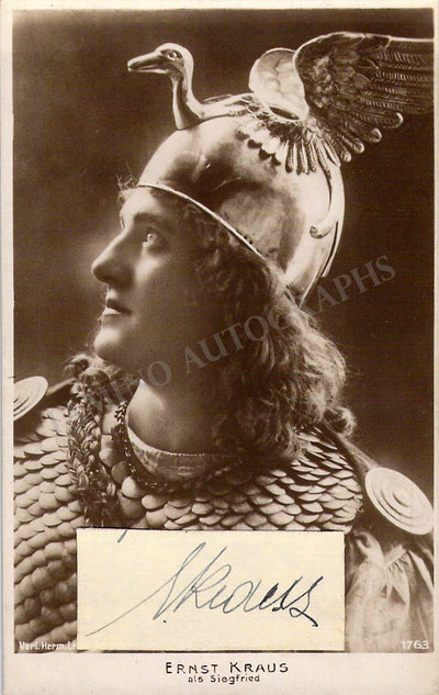 Kraus, Ernst - Signature Clip on Photograph as Siegfried