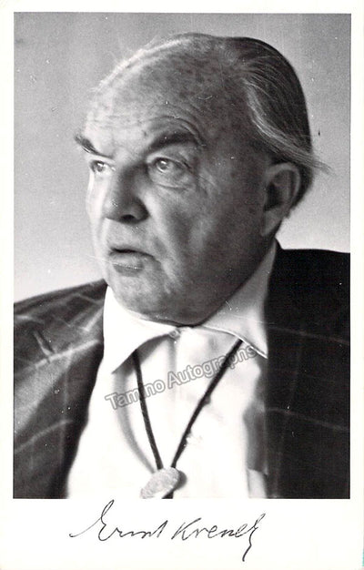 Krenek, Ernst - Signed Photograph