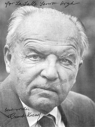 Krenek, Ernst - Signed Photograph
