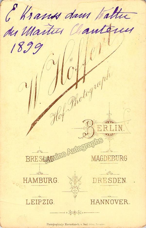 Kraus, Ernst - Cabinet Photo in Die Meistersinger - Tamino