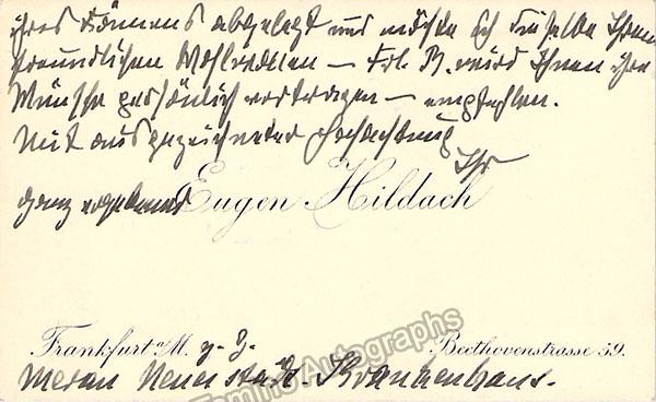 Hildach, Eugen - Lot of Three Autograph Letter Signed - Tamino