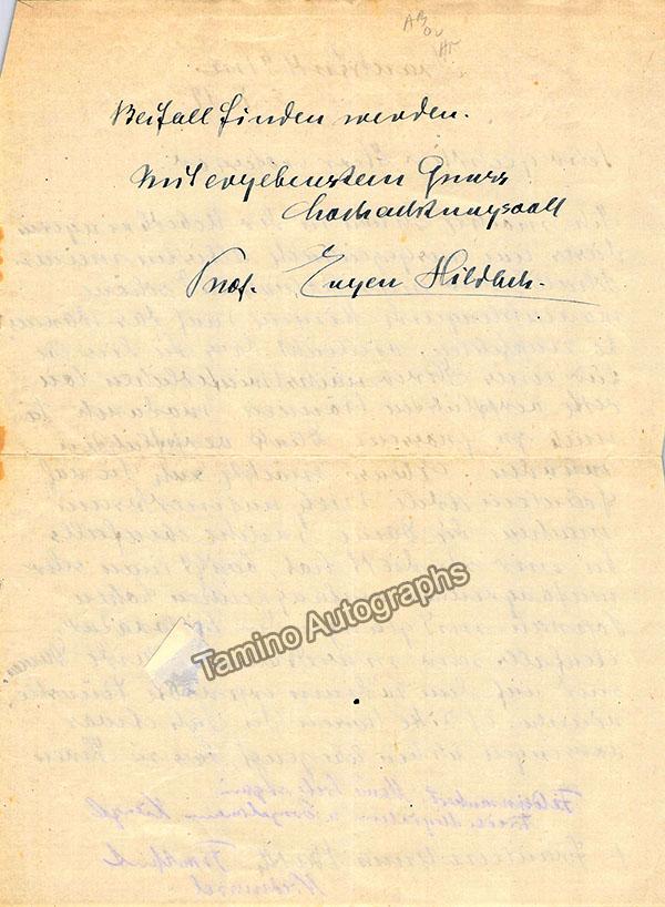 Hildach, Eugen - Lot of Three Autograph Letter Signed - Tamino