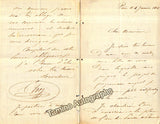 Troy, Eugene-Louis - Autograph Letter Signed 1866