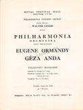 Anda, Geza - Ormandy, Eugene - Double Signed Program London 1954