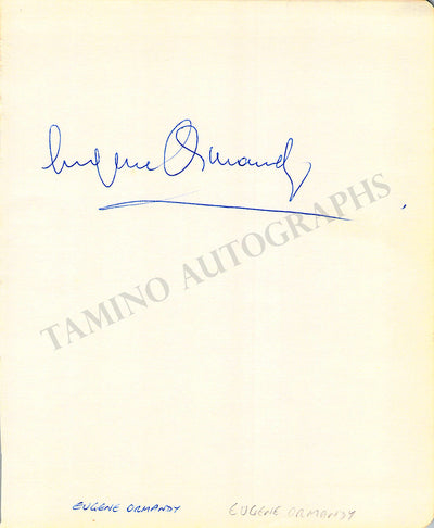 Ormandy, Eugene - Signed Album Page