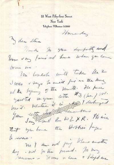 Gauthier, Eva - Lot of 3 Autograph Letters Signed