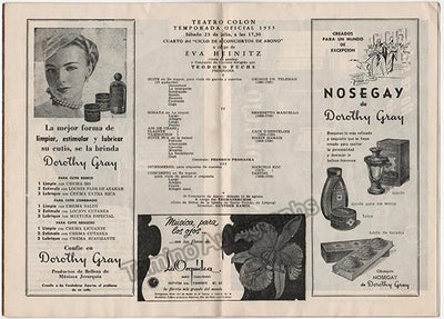 Heinitz, Eva - Concert Program Buenos Aires Argentina 1955