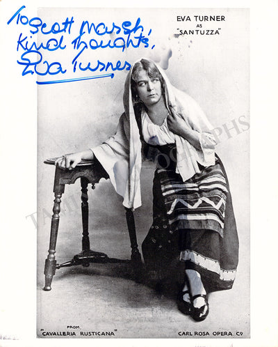 Turner, Eva - Signed Photograph as Santuzza