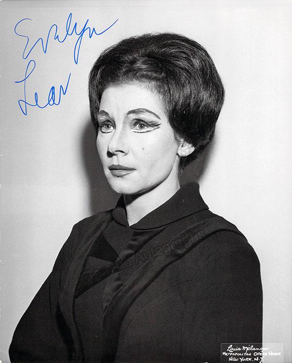 Lear, Evelyn - Signed Photo in Morning Becomes Electra, World Premiere 1967