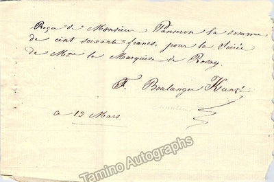 Boulanger, Marie-Julie - Signed Payment Receipt