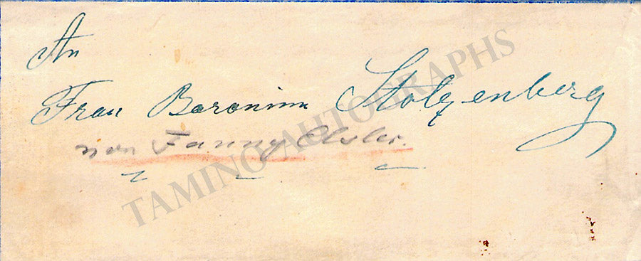Elssler, Fanny - Autograph Note Signed & Print