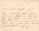 Elssler, Fanny - Autograph Note Signed and Print 1844