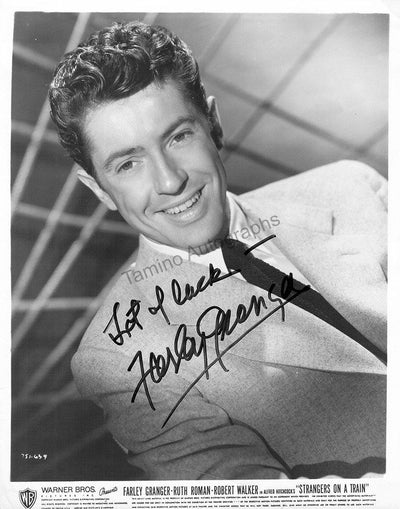 Granger, Farley - Signed Photograph in "Strangers on a Train"