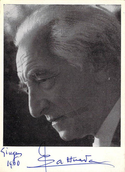 Lattuada, Felice - Signed Photo Postcard 1960