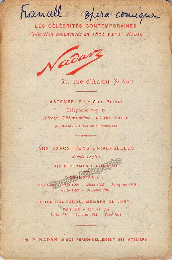 Francell, Fernand - Cabinet Photo in Role - Tamino